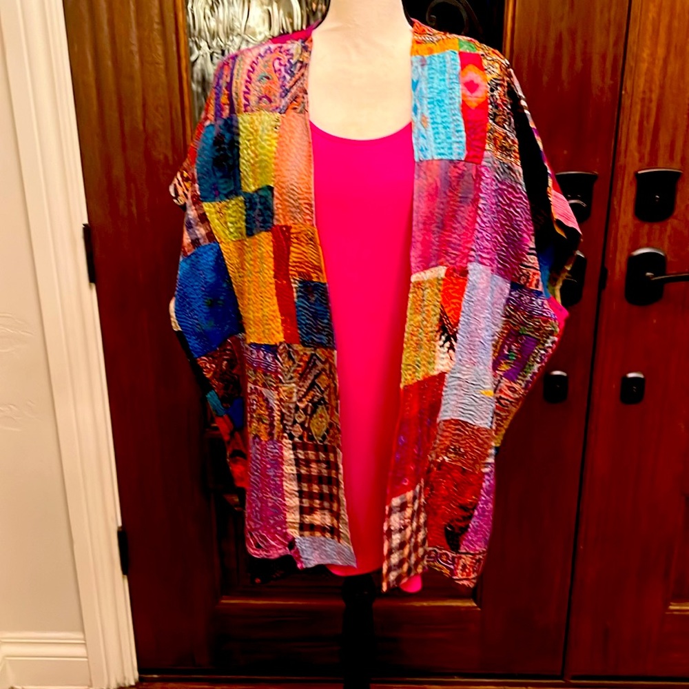 Paperlace 100% Silk, Short Sleeved Kimono